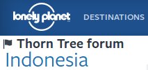 Lonely Planet Thorn Tree Forum – Indonesia